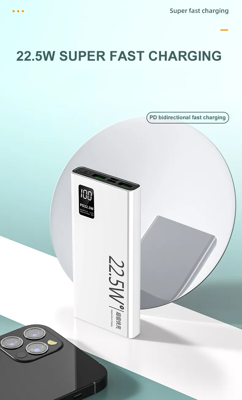 22.5W Fast Charging 10000mAh Power Bank Wholesale - image 3