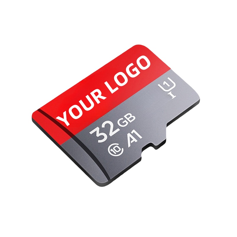 Red Gray High-Speed SD Card 2GB-128GB
